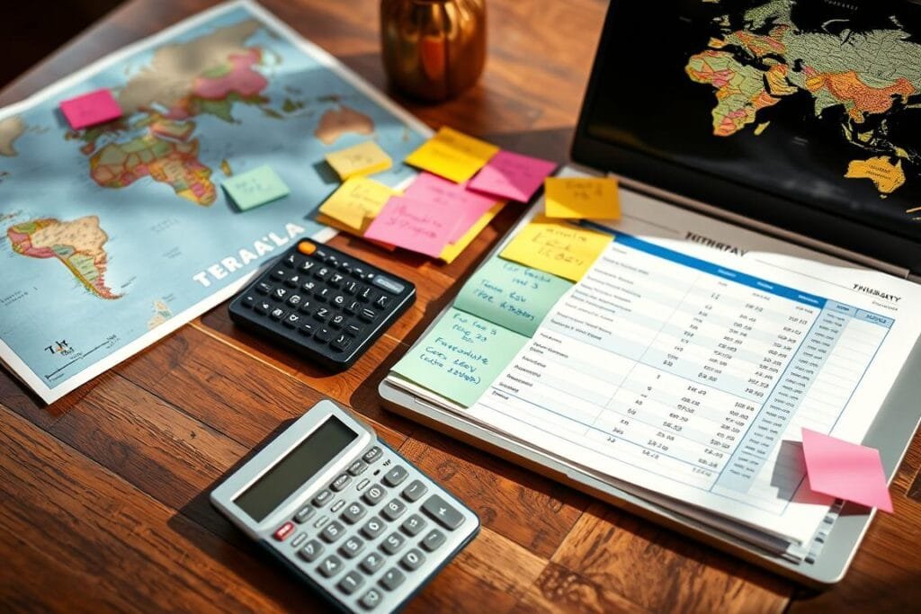 orçamento de viagem